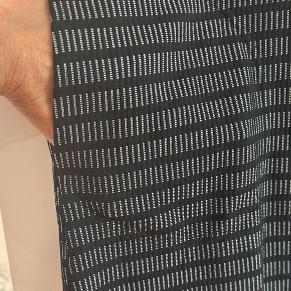 LOFT Black and White Striped Mini Dress - Picture 4 of 5